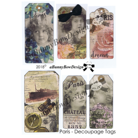 Paris Decoupage Tags 01